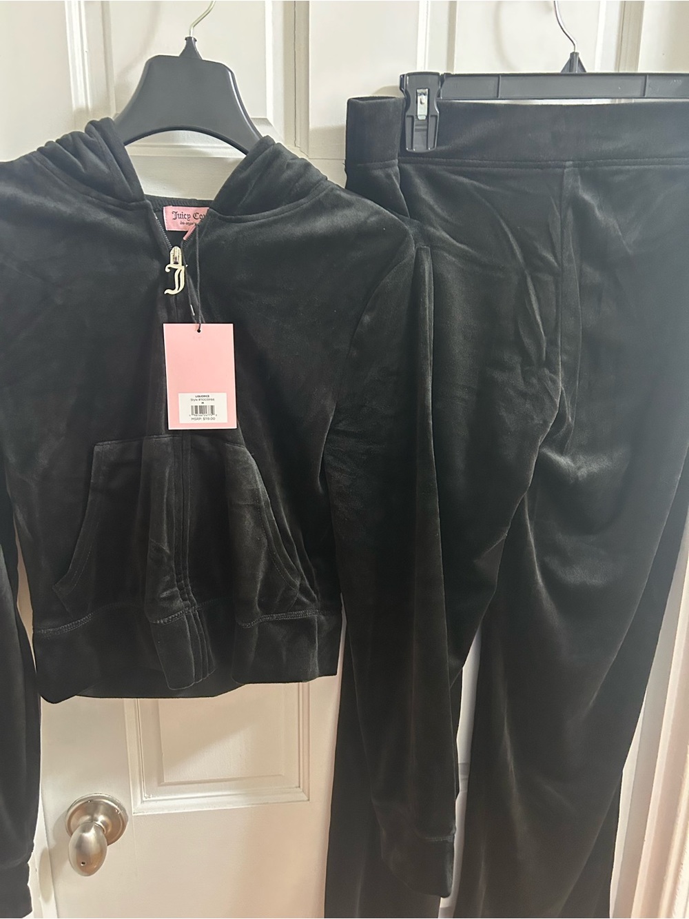 NWT Juicy Couture Track Suit sweatsuit women’s black medium - Picture 3 of 3